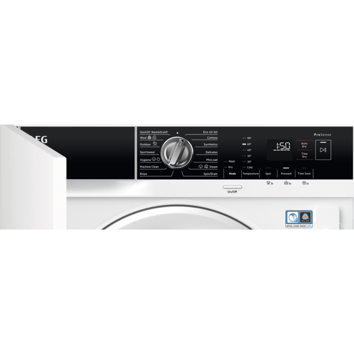 AEG - Integrated washer dryer - L7WE74634BI