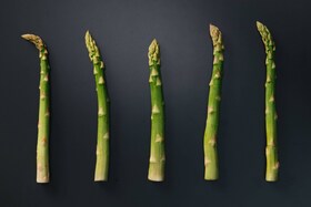 A row of asparagus