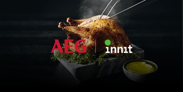 Turkey meal with AEG and Innit logos