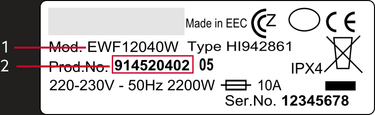 How to find your model or product number