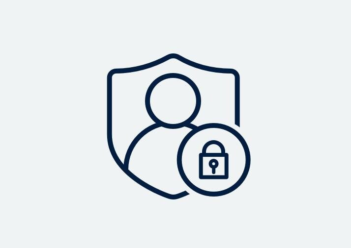 Person and padlock icon